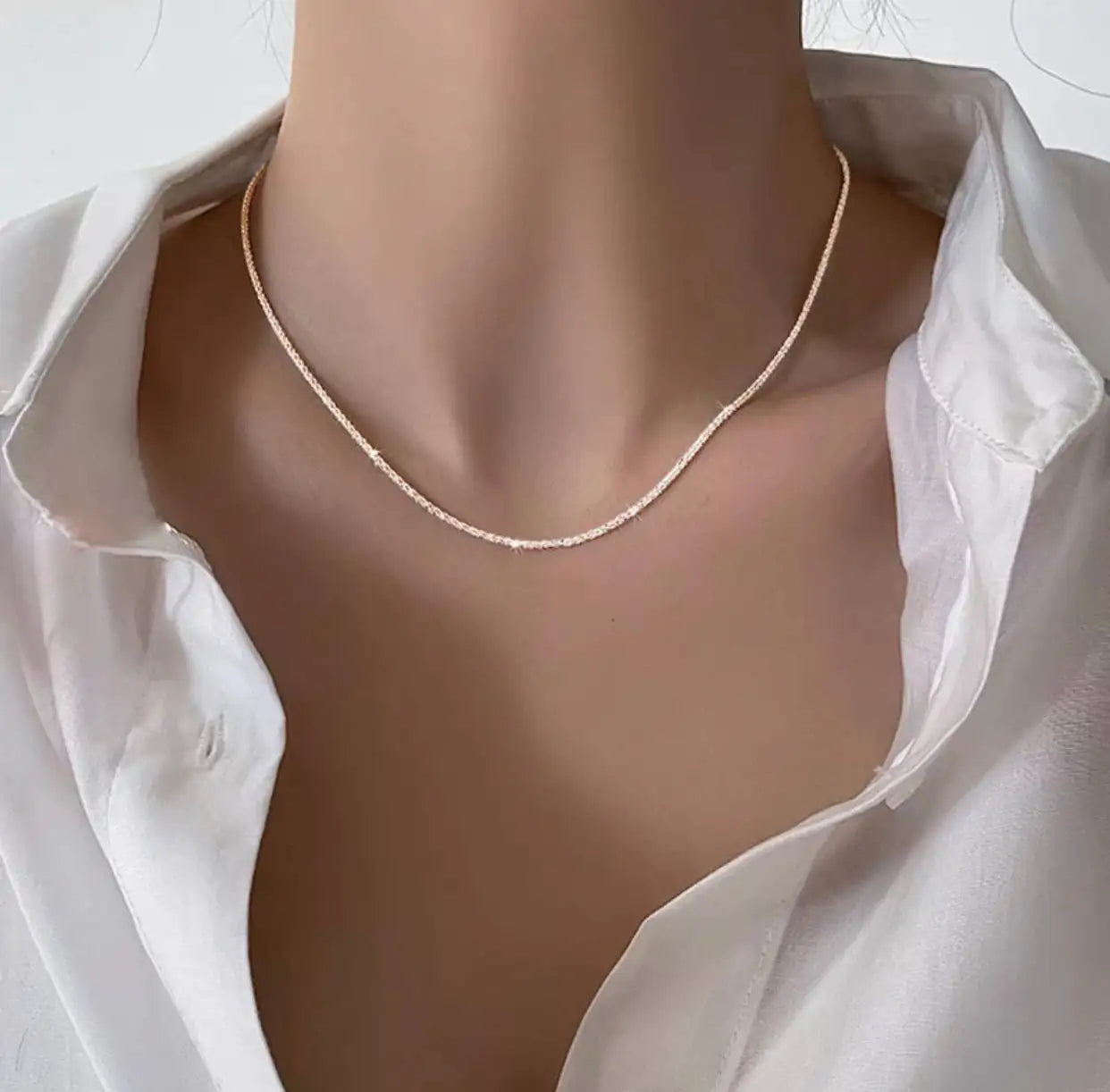 Sparkling Clavicle Chain Choker