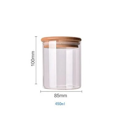 Bamboo-Covered High Borosilicate Glass Food Storage Containers