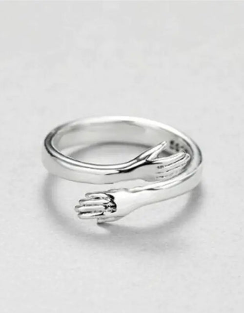 Load image into Gallery viewer, Silver Plated Love Hug Rings
