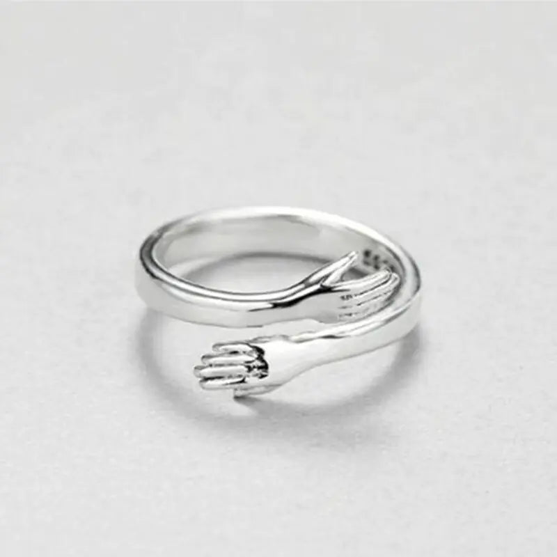 Silver Plated Love Hug Rings