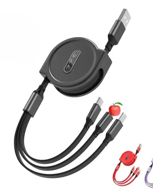 Load image into Gallery viewer, 3 in 1 Retractable USB Cable
