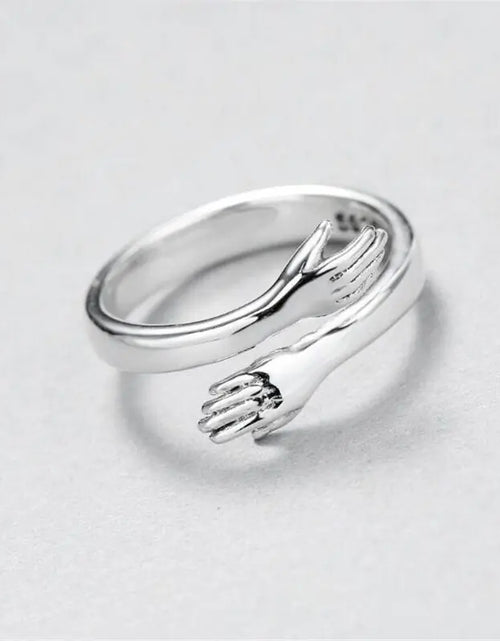 Load image into Gallery viewer, Silver Plated Love Hug Rings
