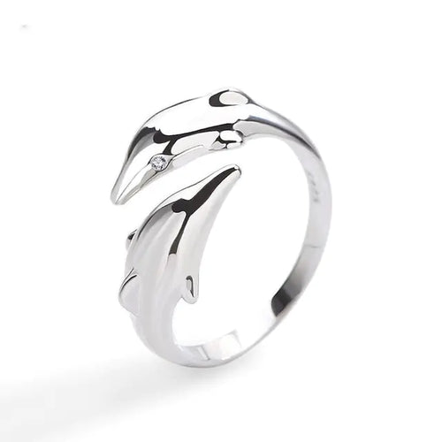 Load image into Gallery viewer, Silver Plated Love Hug Rings
