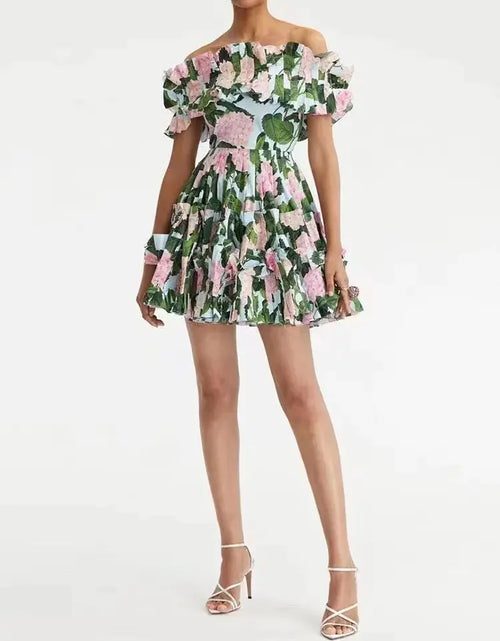 Load image into Gallery viewer, Summer Floral Ruched Dresses
