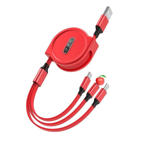 Load image into Gallery viewer, 3 in 1 Retractable USB Cable
