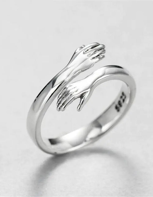 Load image into Gallery viewer, Silver Plated Love Hug Rings
