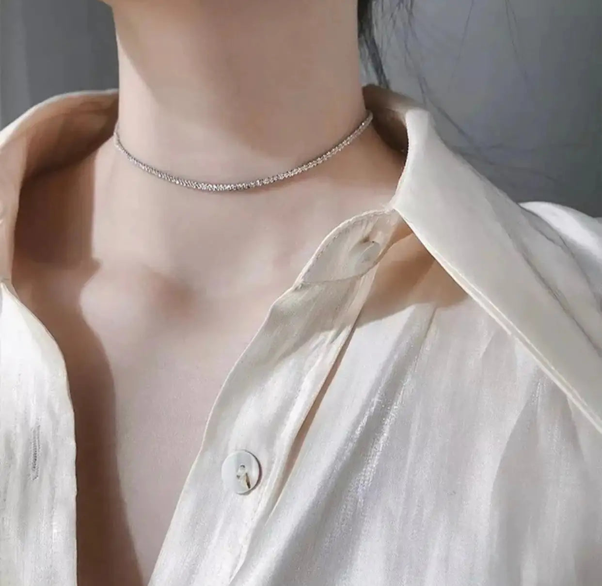 Sparkling Clavicle Chain Choker