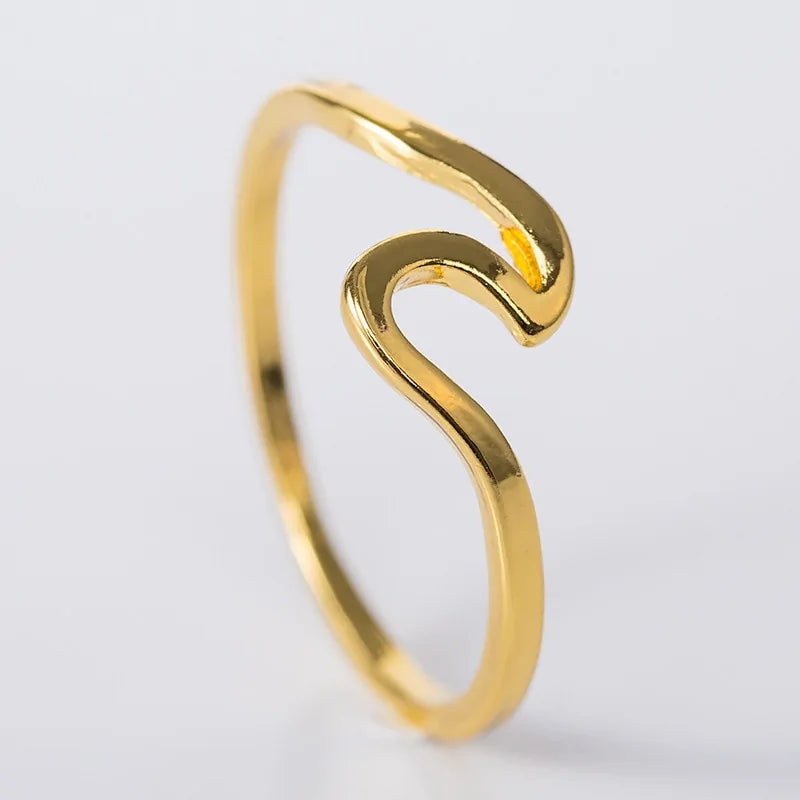 Ocean Wave Alloy Rings