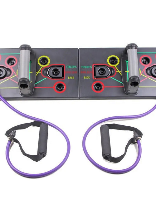 Load image into Gallery viewer, 9-in-1 Push Up Board with Resistance Bands
