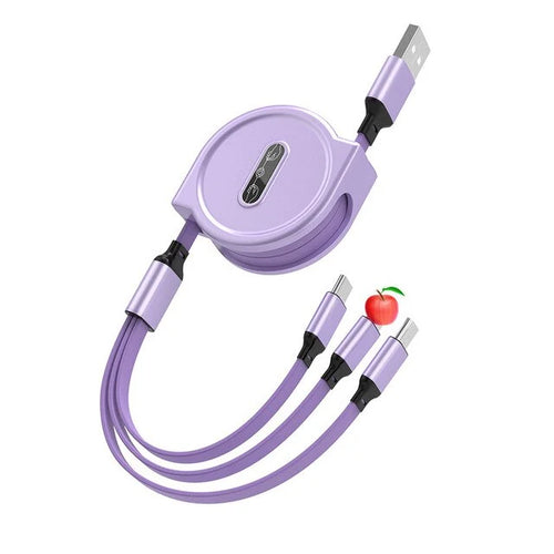 Load image into Gallery viewer, 3 in 1 Retractable USB Cable
