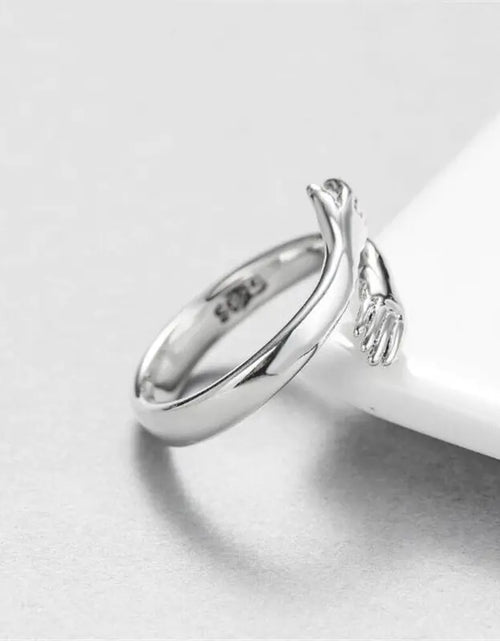 Load image into Gallery viewer, Silver Plated Love Hug Rings
