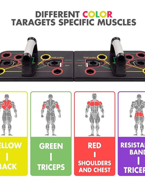 Load image into Gallery viewer, 9-in-1 Push Up Board with Resistance Bands
