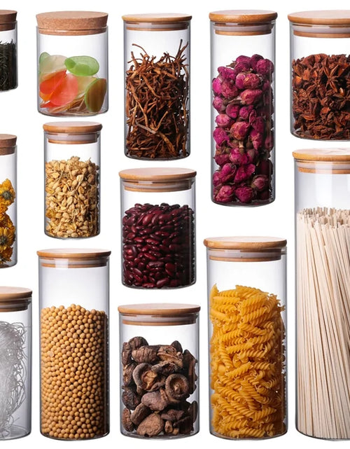 Load image into Gallery viewer, Bamboo-Covered High Borosilicate Glass Food Storage Containers
